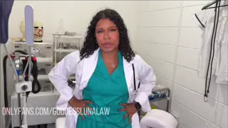 Diagnosis: You’re a Loser - Ebony Doctor Goddess Luna Law Turns a Routine Exam into Verbal Humiliation, Medical Roleplay, Femdom POV