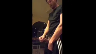 Horny guys are having sex in the campsite showers