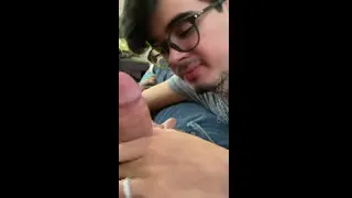 He's the cutest when he's sucking my cock🥹