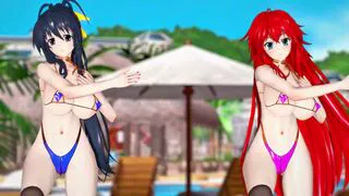 Rias Gremory X Himejima Akeno MMD