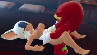 Knuckles and Rouge sex in motel