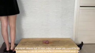 Cruel Cock & Balls Trampling Stomping in Bare Foot