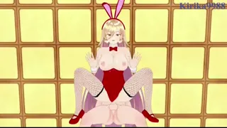 Nui Sociere (Bunny Girl) and Hyakumantenbara Salome (Bunny Girl) intense sex. - Nijisanji VTuber Hentai