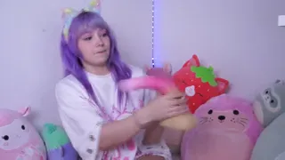 cute egirl can't stop playing with her cock