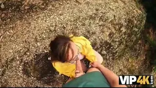 VIP4K. Got her a nice offer and fucked her in the forest
