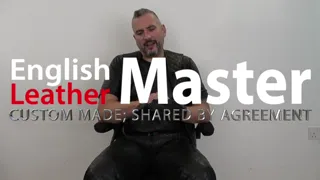 Leather Master strokes uncut cock and insults you PREVIEW