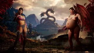 MK1 Nude Pregnant Nitara