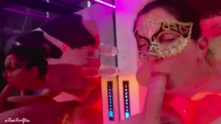 18 sexy girl neighbor sucks big cock and swallows sperm in jacuzzi