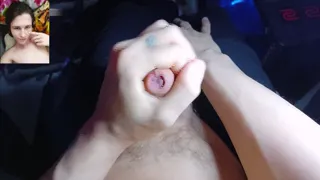 Pale skinny boy masturbates in pants, drooling loud