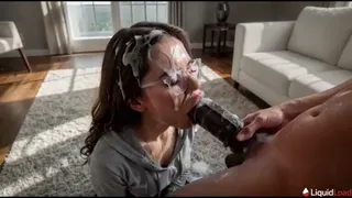 My class president came over to my house to help me with my homework, but she got turned on by my dick and ended up covered in cum from head to toe [AI]