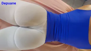 Caught my Step-Sis in white leggings and started dry humping her in POV