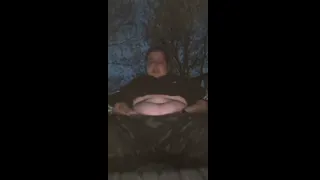 Fat ftm touches himself outside, tries not to get caught