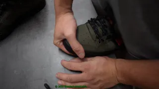 cumshot on my BFs brand new DC fur shoes