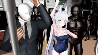 Miyako having sex in a train