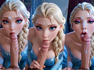POV: Elsa is jerking you off
