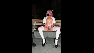 Femboy cute exhibitionist schoolgirl penetrates herself in the street dressed in uniform Summary ♡ 24-09-2025