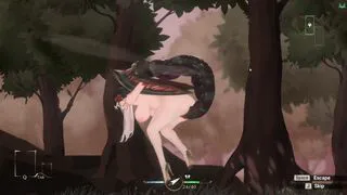 monster dragonfly fuck a girl in a wood