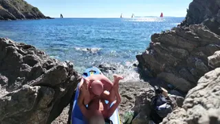 Having sex on beach in public