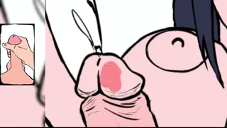 Adult Hinata lying naked with huge tits and giant cock (Adult Parody of Naruto) Futanari Drawing Process   10 Minute Edging Challenge