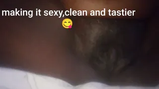 Naughty Step-mom Shaves Her Bushy Hairy Pussy In Front Of Her Son Then Goes For Some Dick