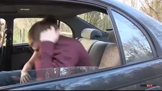 EuroBoyXXX: Shaun Mann And James Thomas Sneak Raw Car Sex With Creamy Finish