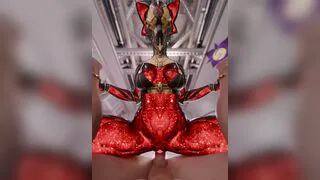 Valkyr in red glowing (Warframe(