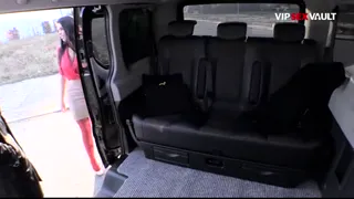 Big Tit MILF Spreads Her Legs in the Backseat Then Gets Fucked