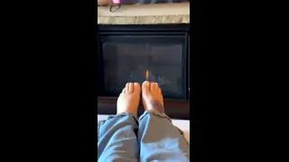 Sexy white pedicure in bubbles and eating up with MoaninLisa98