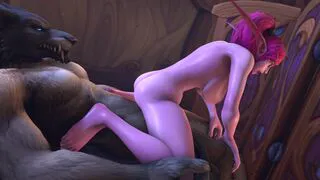 Night elf fucks a worgen