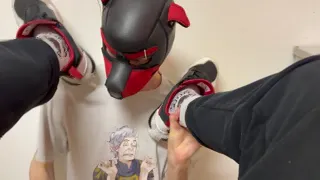 I lick my dominant's sneakers and feet. Suck his big dick, CUM IN FACE