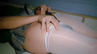 Risky vibrator cumshot and post-cum teasing next to my brother's bed!