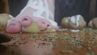 ASMR Foot Food Crush- Loaded PotaTOES!
