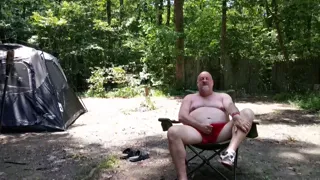 CAUGHT! Bear jerks in the woods and a STRANGER catches his and it gets hotter from there!!