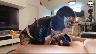 Malika Sultana : La Sultane Trans en cuir ( fellation et POV) ba 1.5