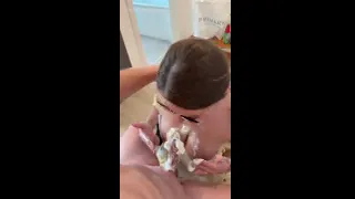 Creamy MILF Tit Wank - Amateur Couple Food Fetish Cum On Tits