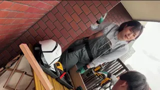女大工の巨乳黒髪20代女子がDIYレッスン中先生にフェラ｜日本人,素人,個撮,POV