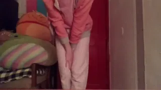 Pink Femboy Strip Tease