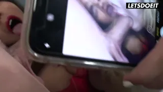 We Started Fucking Each Other's Faces in the Shower and Couldn't Stop... Then He Walked In and We Both Gagged His Cock