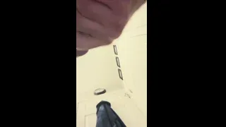 Hot Bathroom Scene - Jeffrey Cums All Over the Camera, Jerking His Big Cock Before Taking a Bath