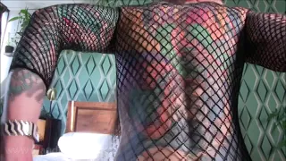 Big Ass POV Facesit in a Fishnet Dress and Suspenders