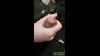 Long sensual strokes on a rigid cock as precum trails from the head.