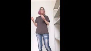 Trans Girl Jerks Off at Work and Cums All Over the Warehouse