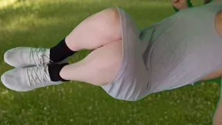 888 White Pretty Femboy on Green Grass Booty Soft Body Delicious and Young