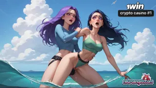 Purple-haired beauty, I want to feel your passion in the ocean flaps while we have wild beach sex.
