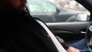 Chubby Bear FACE FUCKS an employee at work