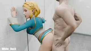 Princess Zelda [The Legend of Zelda] in the shower