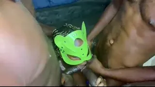 18 year Old Sexxxy Smallie Takes Triple Penetration Three Dicks In Her Mouth & Pussy With Multiple Squirting (Full Video On Membership)