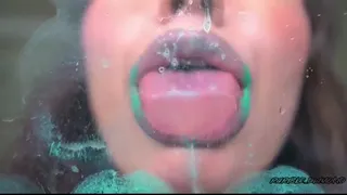 Minty messy deep octopus kisses   spit fetish
