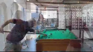 Apostei com meu amigo na sinuca, acabei perdendo e tive que pagar aposta com cuzinho / Completo no SHEER E RED