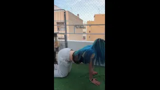 18 years girl stretching for your dick
